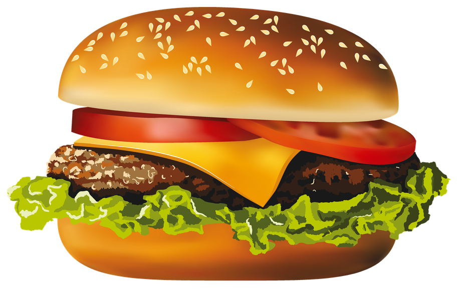 Classic Cheese Burger Png Image (chocolate, black, gold)