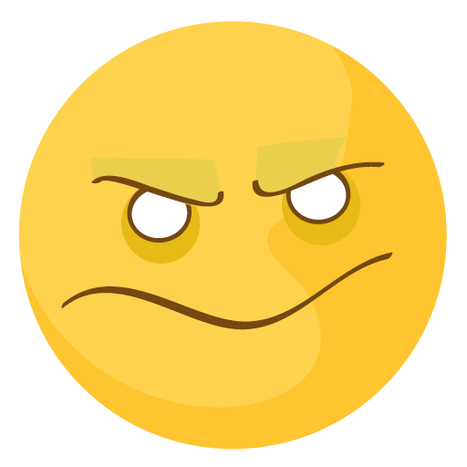 Classic Emoji Transparent Png (orange, black, white, gold)