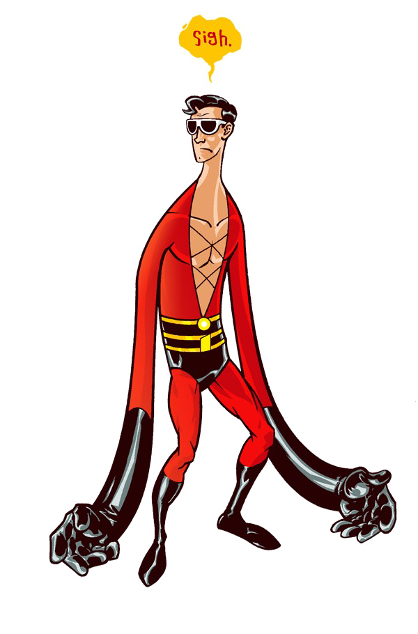 Plastic Man Png File (white, black)