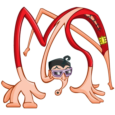 Plastic Man Png (black, pink, white)