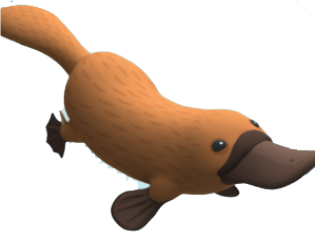 Platypus Png File (black, maroon, olive)