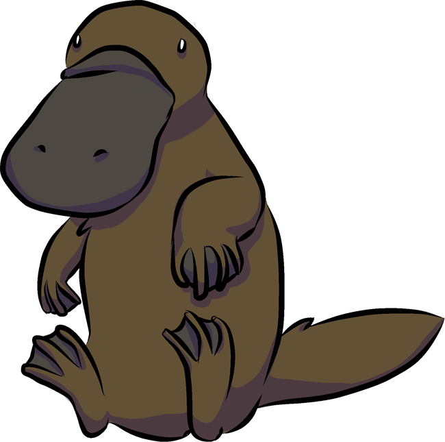 Platypus Png Isolated Image (black, indigo, olive)