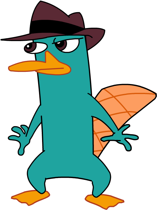 Platypus Png Isolated Photo (teal, maroon, orange, salmon, black)