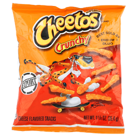 Flavored Cheetos Crunchy Pack Png Clipart (black, white, chocolate, orange)