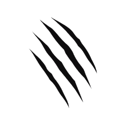 Claw Scratches Transparent Background (black, white)