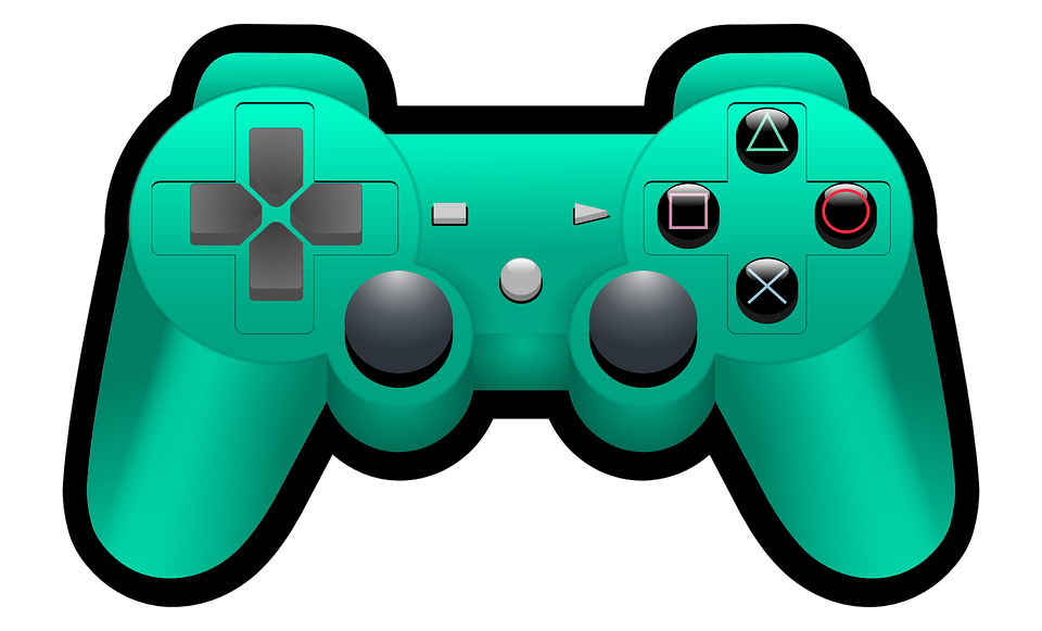 Playstation Remote Controller Png File (greenish blue, black, teal)