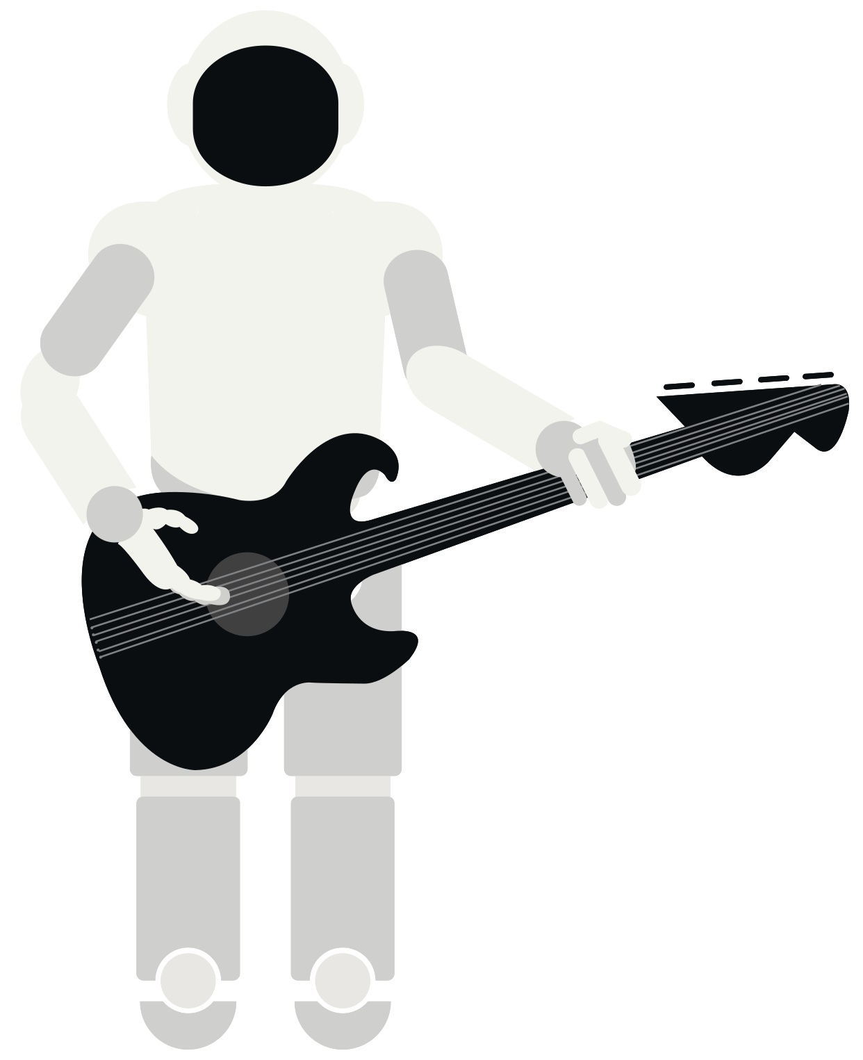 Playing Guitarist Png Clipart (beige, silver, black)