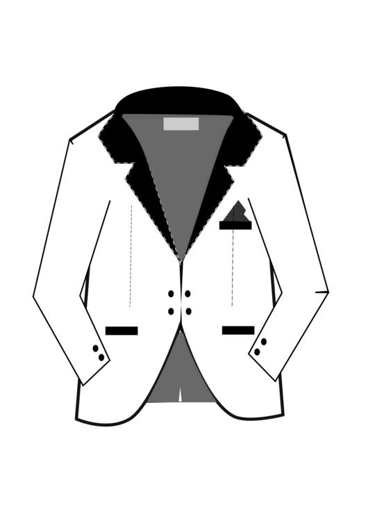 Blazer Vector Png (black, gray, white)