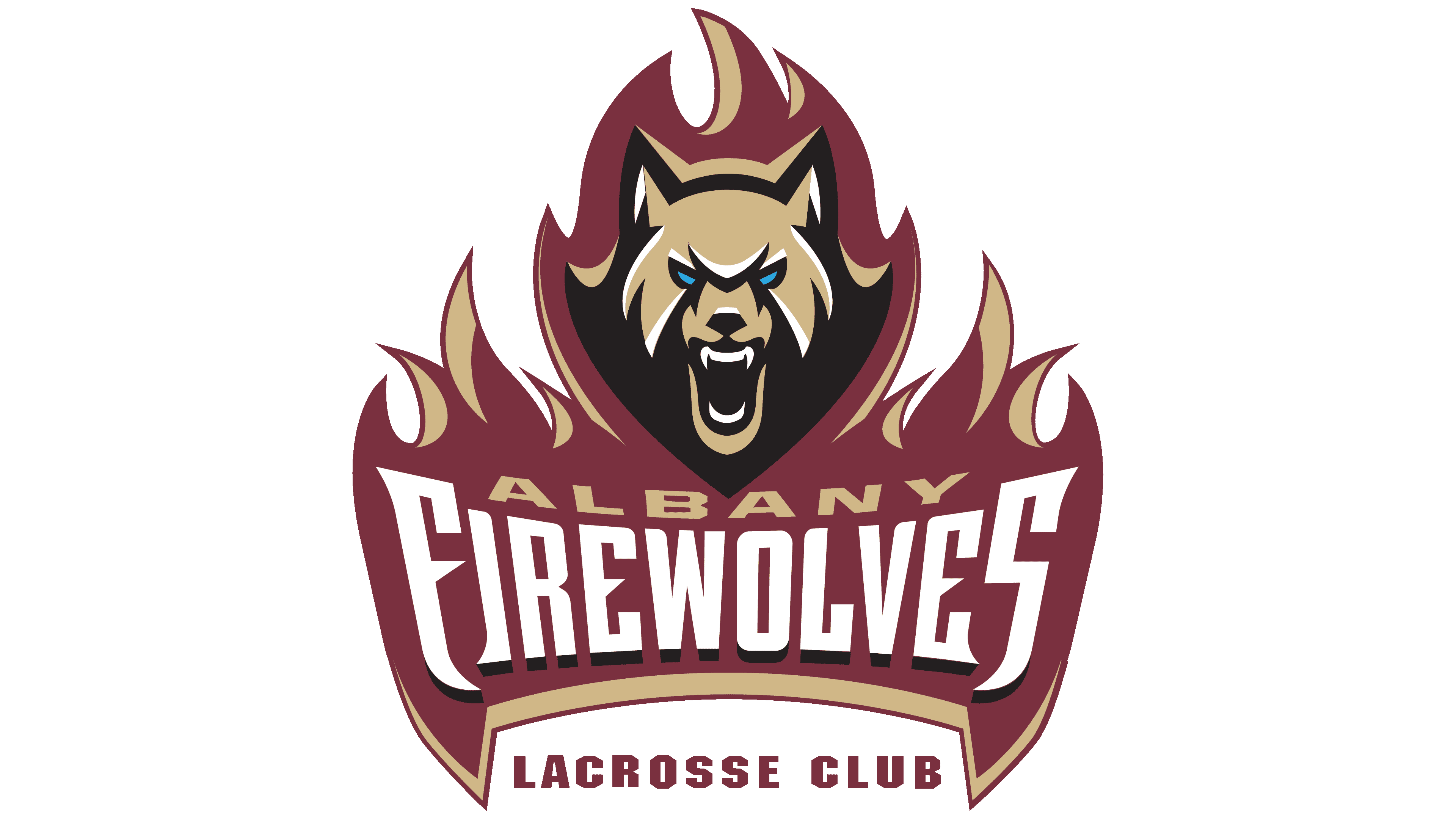 Albany Firewolves Png (white, maroon, black, gray)