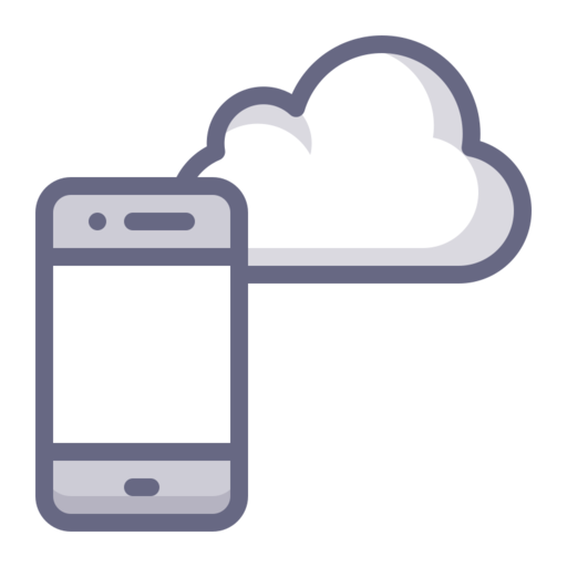 Cld Cloud Phone Free Png Icon (lavender, black, silver, white, gray)