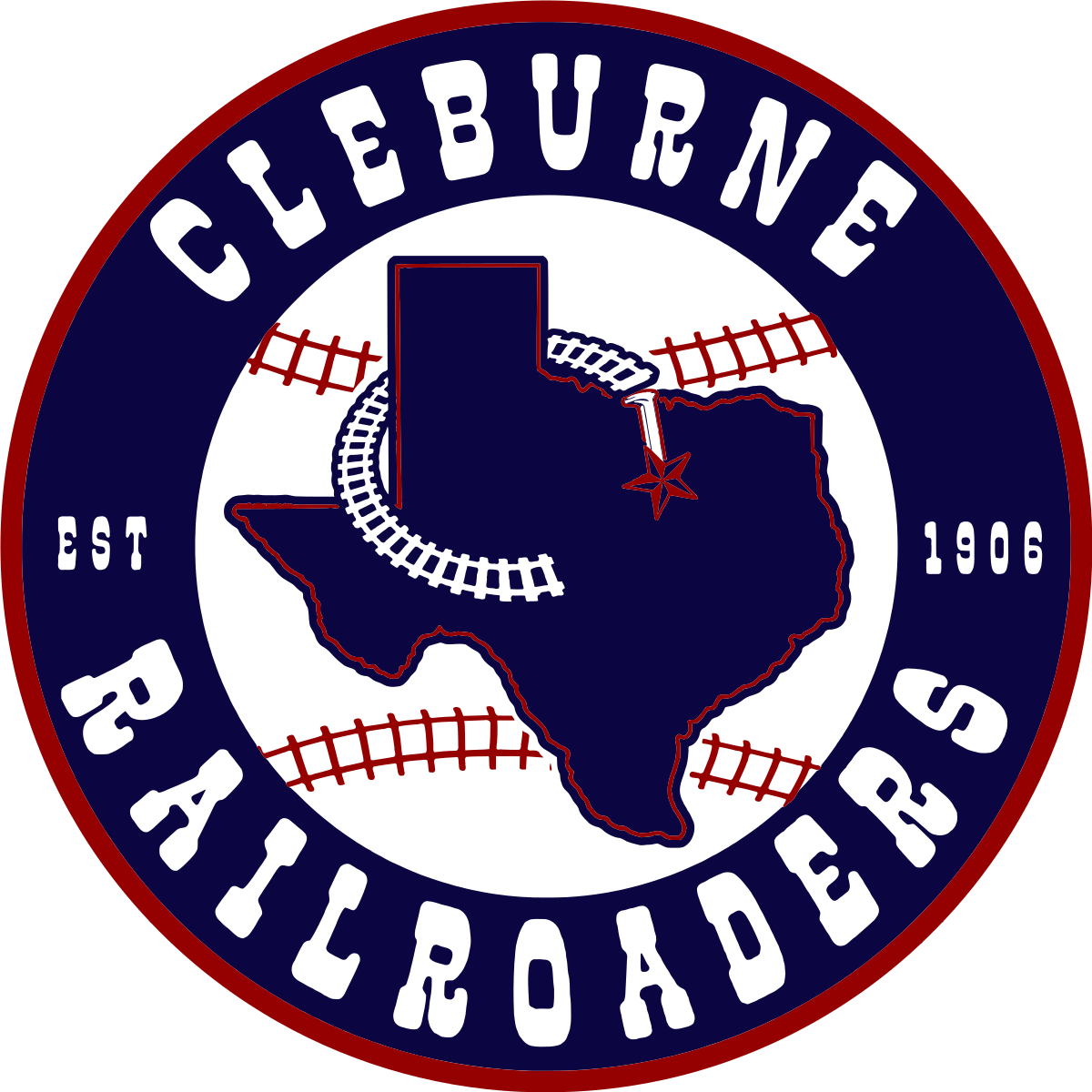 Cleburne Railroaders Png Pic (black, navy, white)