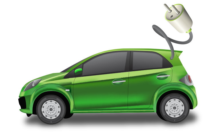 Electric Car Png Clipart (green, black, indigo, white)