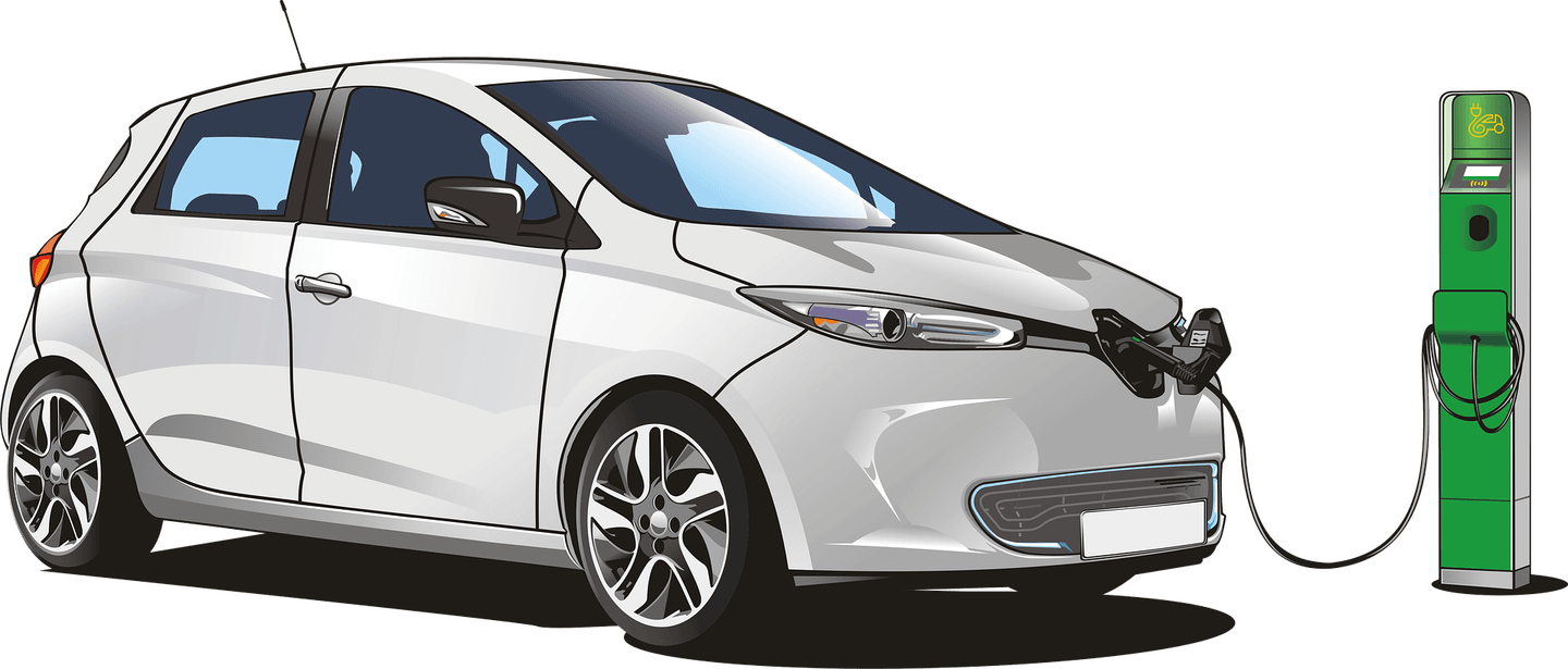 Electric Car Png Pic (lavender, black, indigo, silver)