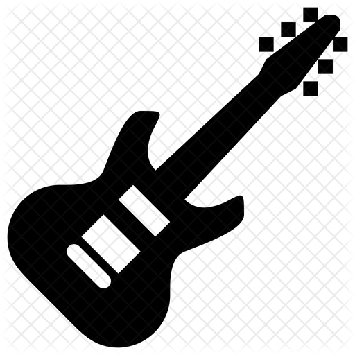 Electric Guitar Music Png File (indigo, black)