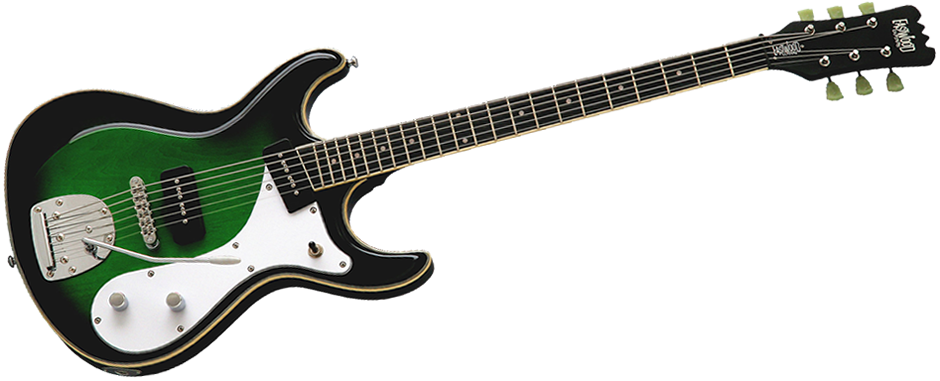 Electric Guitar Music Png Photo (black, green, white)