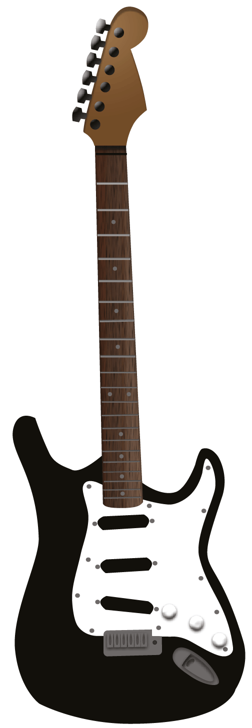 Electric Guitar Png Image (black, gray, white)