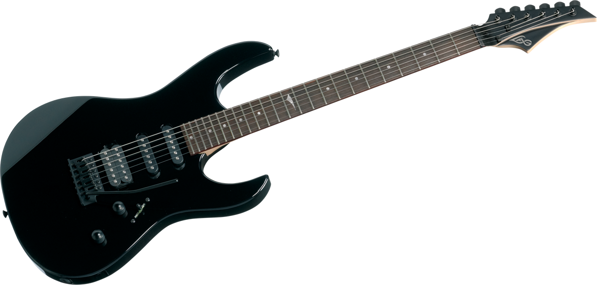 Electric Guitar Rock Png Image (black, gray, white, silver)