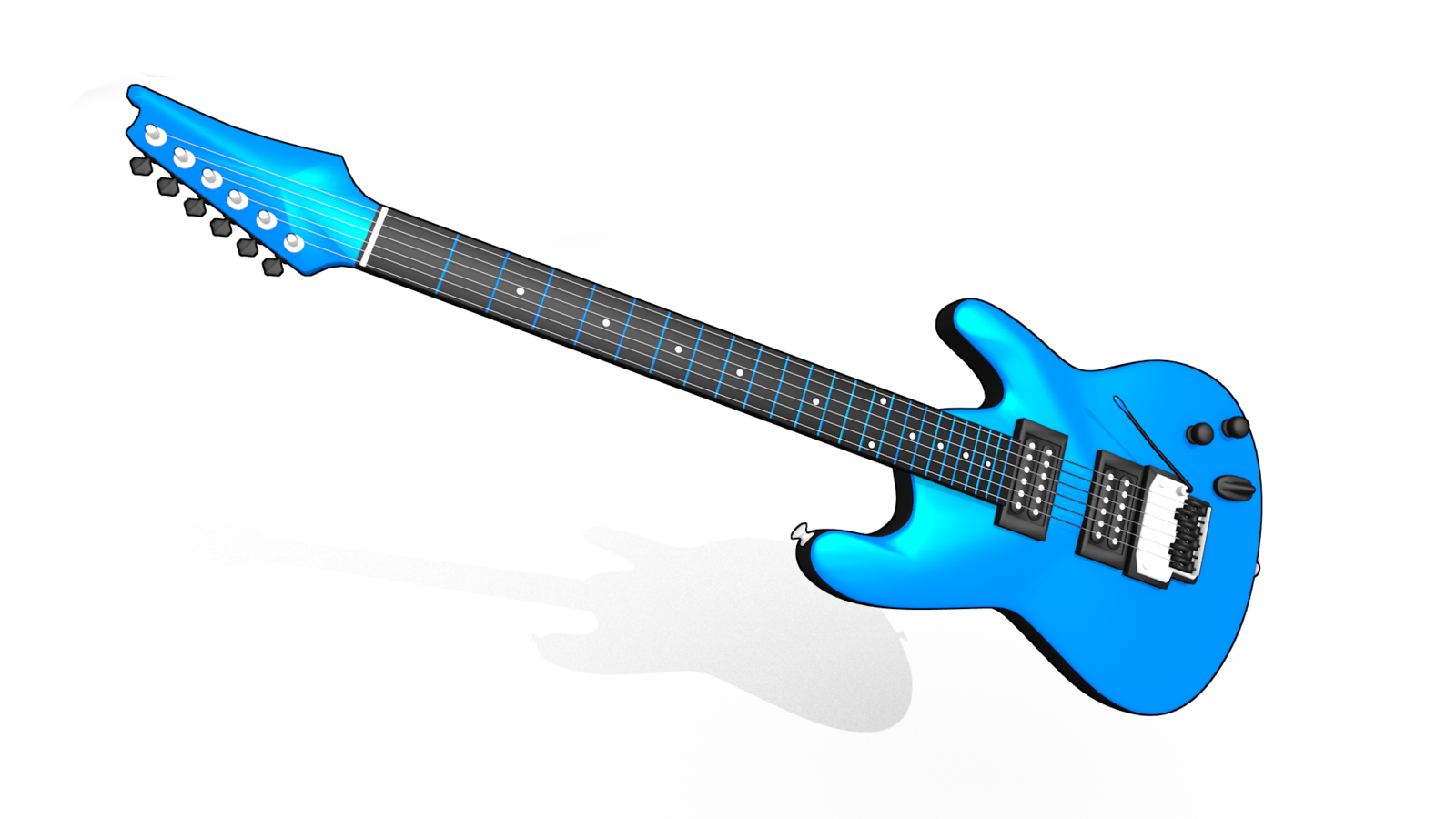 Electric Guitar Rock Png Images (greenish blue, black)