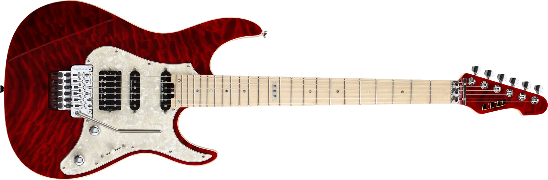 Electric Guitar Transparent (black, maroon, white)