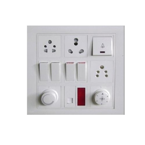 Electrical Modular Switch Transparent Png (white, silver)