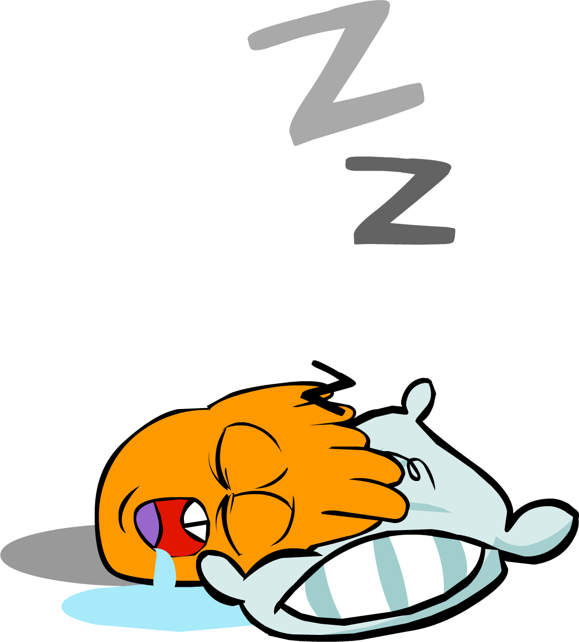 Sleep Png File (orange, white, mint, black, lavender)