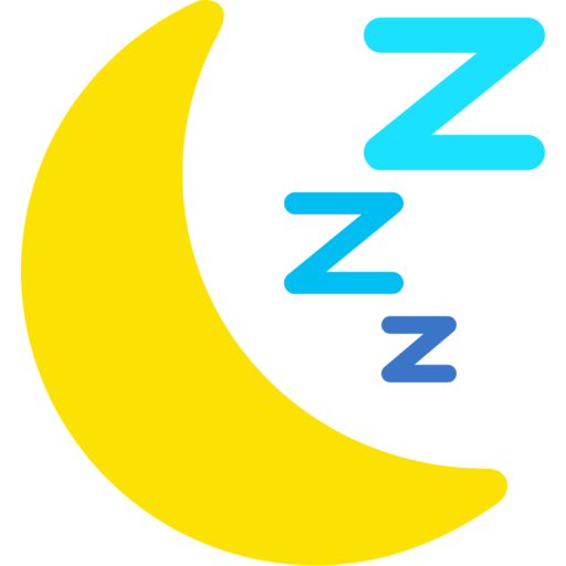 Sleeping Free Png Icon (teal, black, greenish blue, gold, yellow)