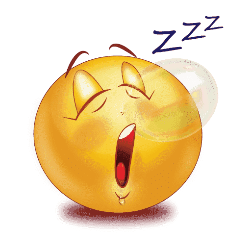 Sleepy Emoji Png File (orange, maroon, gray)