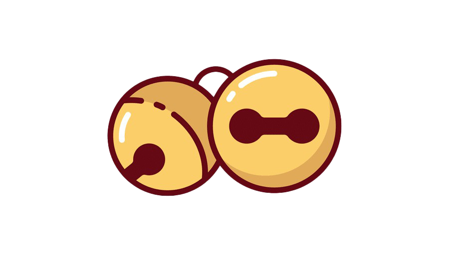 Sleigh Bells Png Picture (maroon, salmon, white)