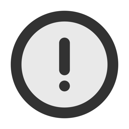 Alert Circle Free Png Icon (black)