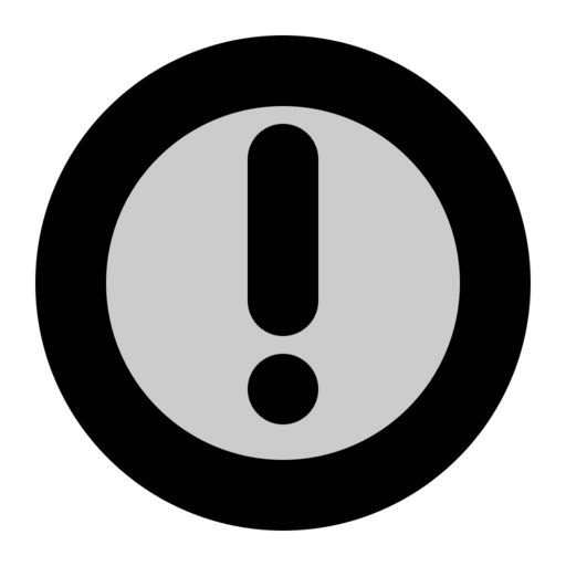 Alert Error Exclamation Notification Warning Free Png Icon (silver, black, gray)