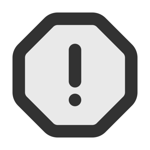 Alert Hexagon Free Png Icon (black)