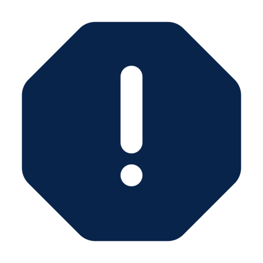 Alert Octagon Free Png Icon Download (navy, black)