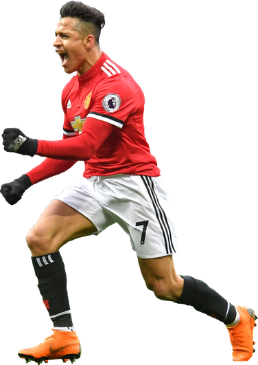 Alexis Sanchez Manchester United Png Photo (white, black)