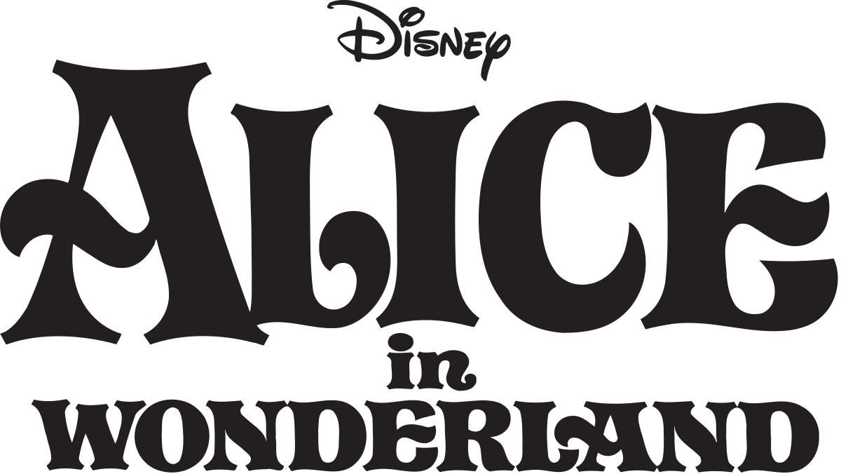 Alice In Wonderland Logo Png Cutout (black)