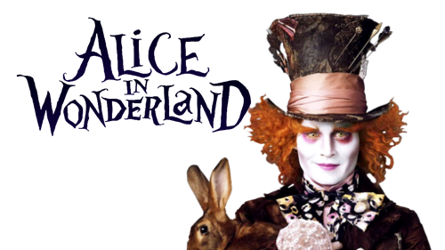 Alice In Wonderland Logo Png Image (black, lavender, white)