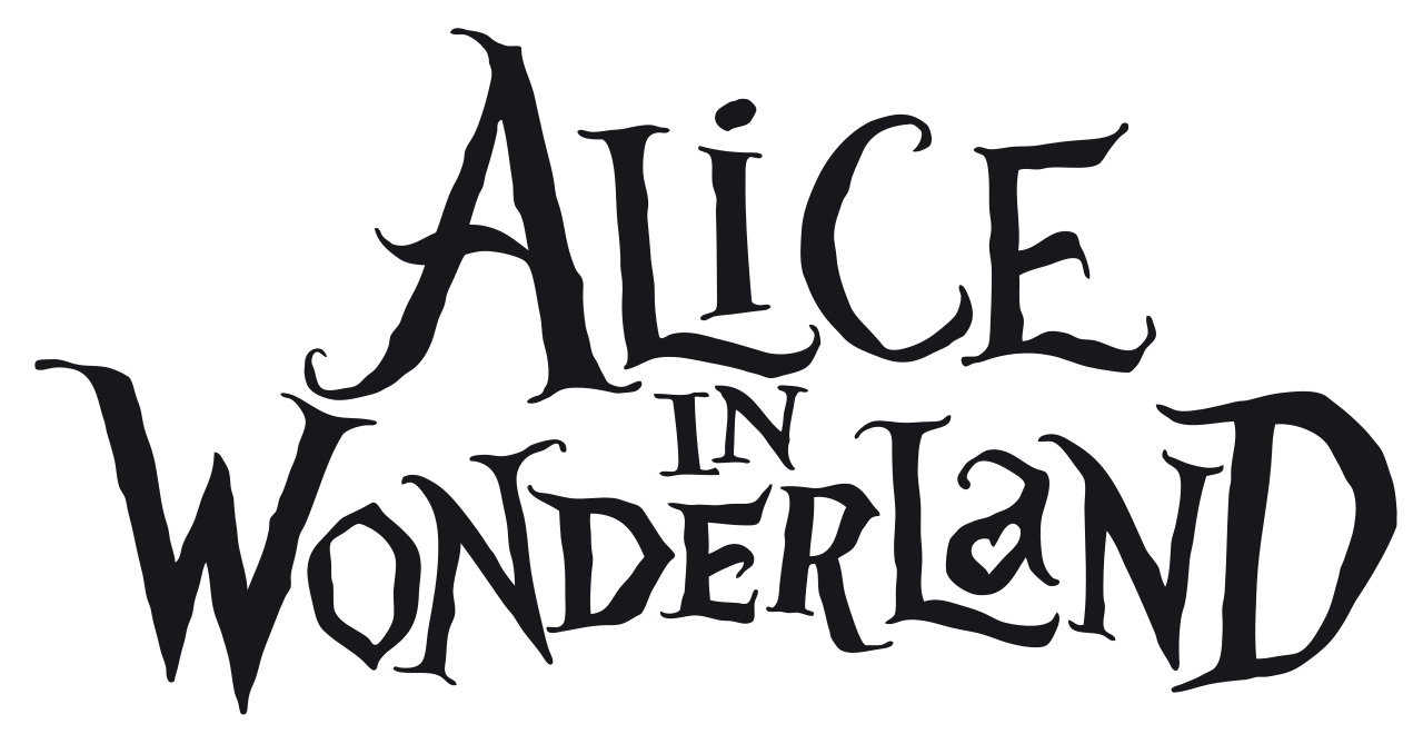 Alice In Wonderland Logo Png Photo (black)