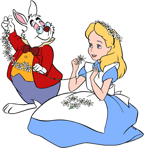 Alice In Wonderland Rabbit Png File (white, black, silver, red, gray)