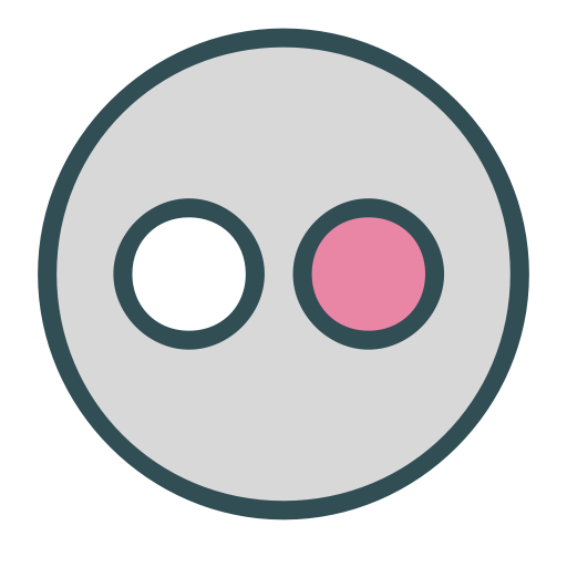 Flickr Circle Shape Robot Avatar Brand Icon Free Nobackground Png Icon Download (salmon, white, black, lavender, teal)