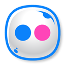 Flickr Socialnetwork Free Transparent Png Icon Download (silver, white, black, teal, violet)