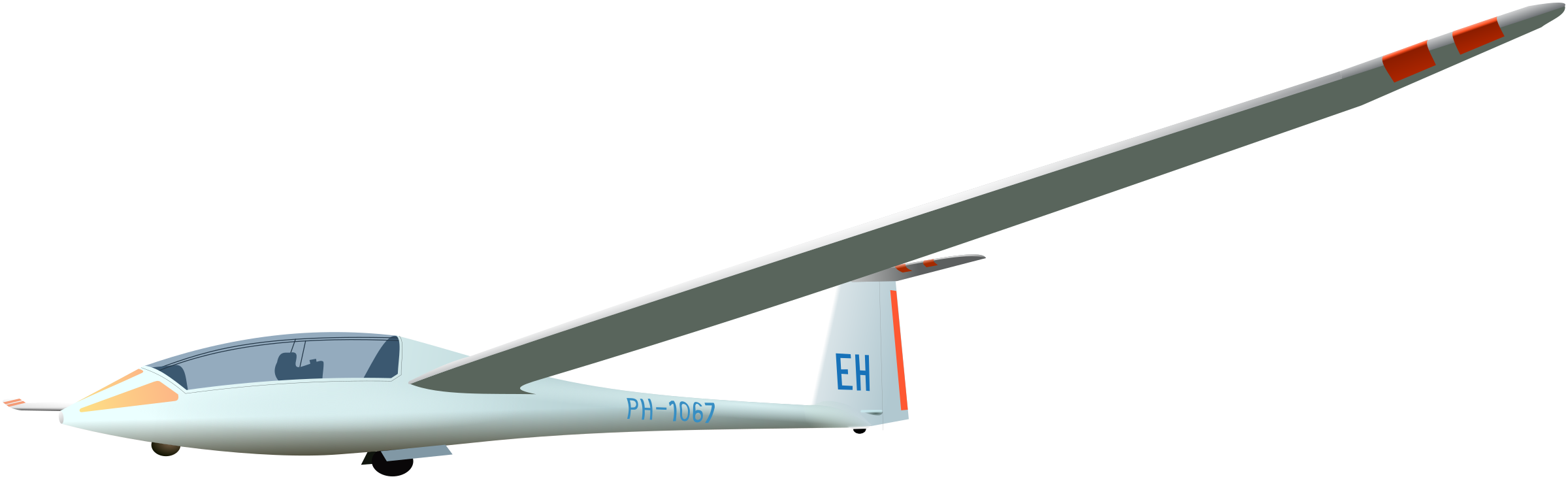 Glider Png File (black, gray)