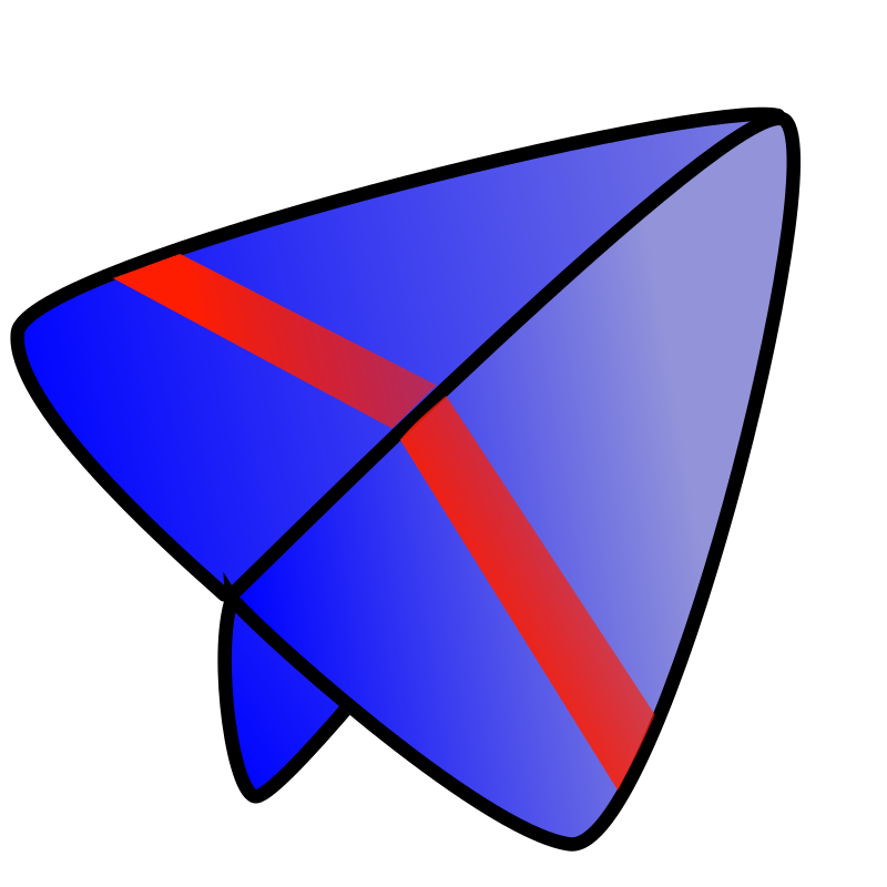 Glider Png Image (black, red, silver, blue)