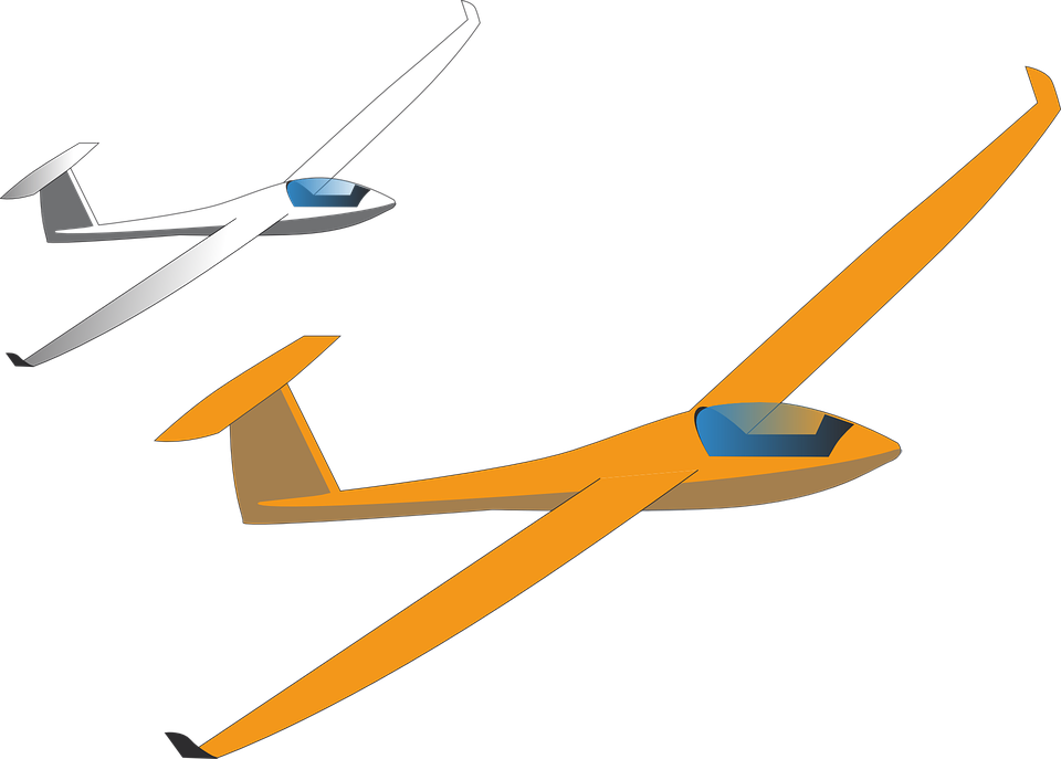 Glider Png Pic (black, gray, orange)