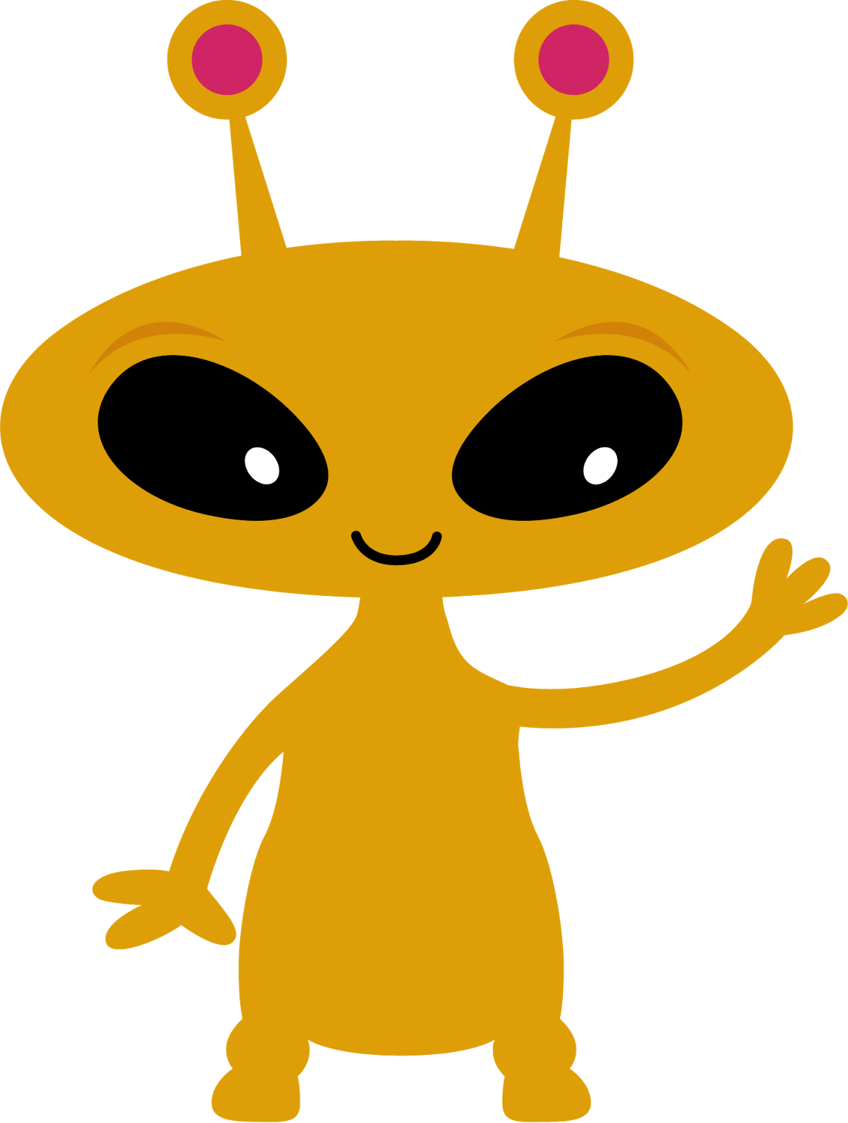 Alien Cartoon Png Isolated Hd (orange, black)