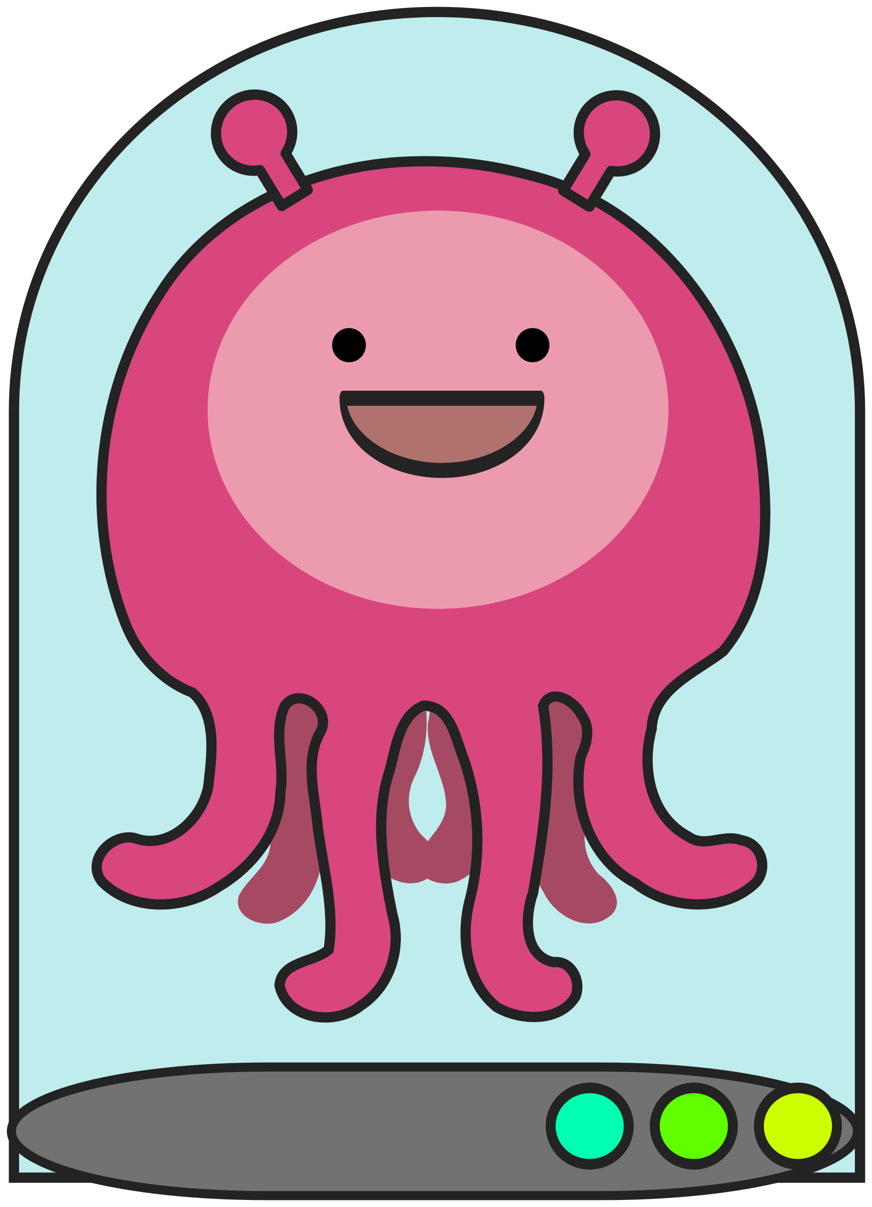 Alien Cartoon Png Isolated Photo (black, plum, mint, salmon, gray)