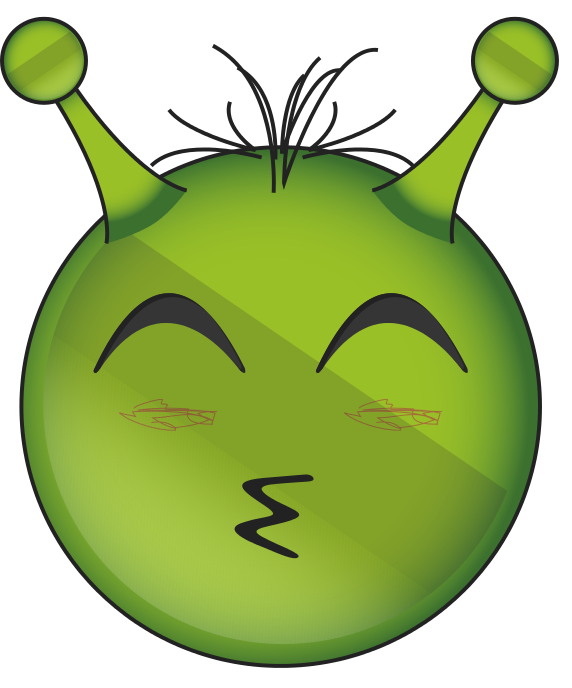 Alien Face Emoji Png Hd (black, olive)