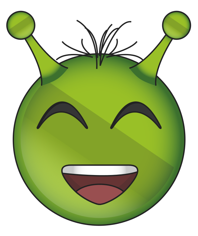 Alien Face Emoji Png Transparent Image (white, black, gray, olive)