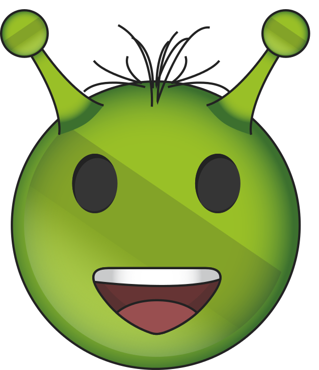 Alien Face Emoji Png Transparent Picture (white, black, gray, olive)