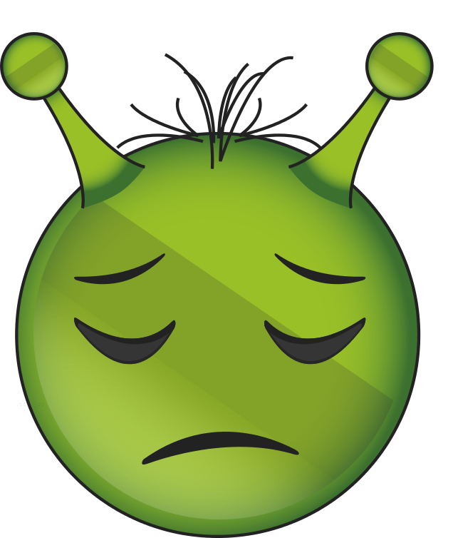 Alien Face Emoji Transparent Png (black, olive)