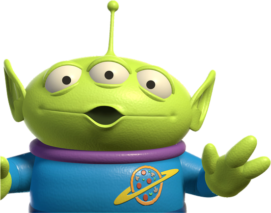 Alien Toy Png Image (olive, black, yellow, teal)