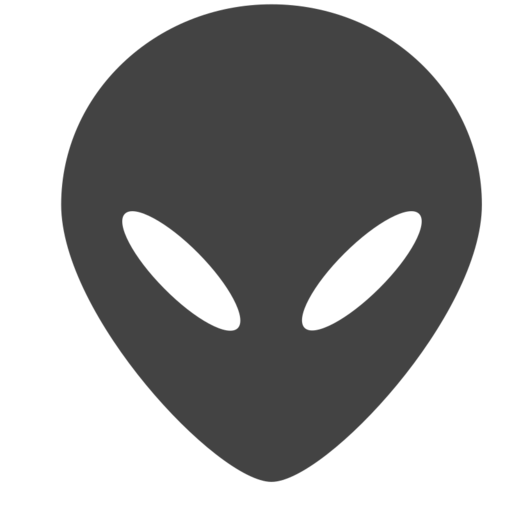 Alien Free Png Icon Download (black, indigo)